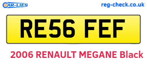 RE56FEF are the vehicle registration plates.