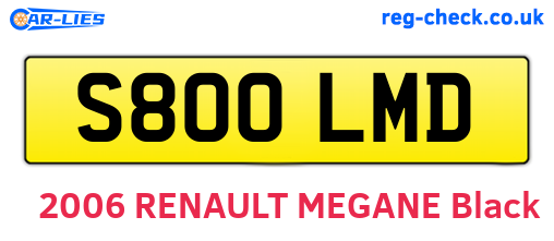 S800LMD are the vehicle registration plates.