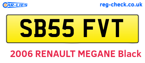 SB55FVT are the vehicle registration plates.