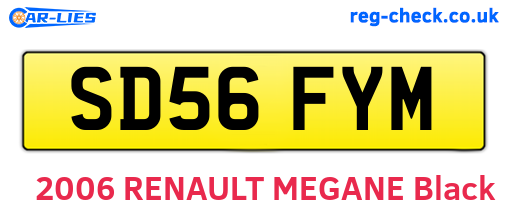 SD56FYM are the vehicle registration plates.