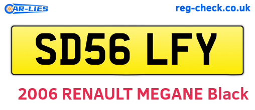 SD56LFY are the vehicle registration plates.