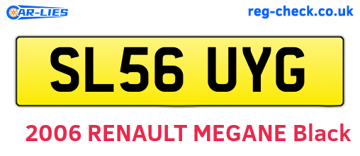 SL56UYG are the vehicle registration plates.