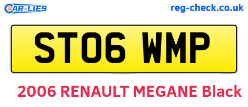 ST06WMP are the vehicle registration plates.