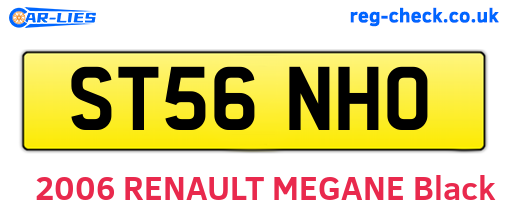ST56NHO are the vehicle registration plates.