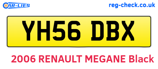 YH56DBX are the vehicle registration plates.