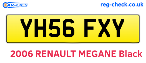 YH56FXY are the vehicle registration plates.