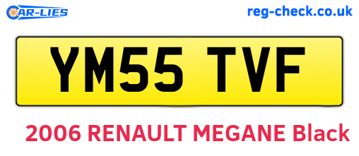 YM55TVF are the vehicle registration plates.