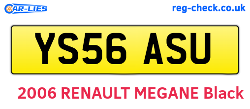 YS56ASU are the vehicle registration plates.