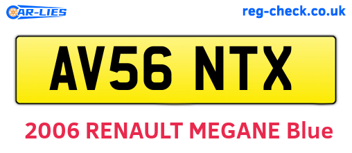 AV56NTX are the vehicle registration plates.