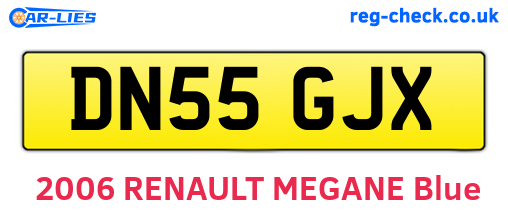 DN55GJX are the vehicle registration plates.