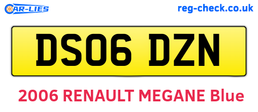 DS06DZN are the vehicle registration plates.