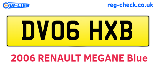 DV06HXB are the vehicle registration plates.