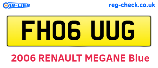 FH06UUG are the vehicle registration plates.