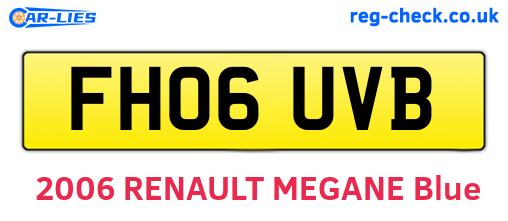 FH06UVB are the vehicle registration plates.