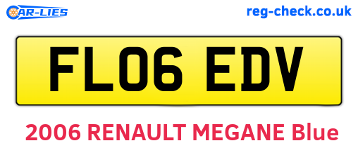 FL06EDV are the vehicle registration plates.
