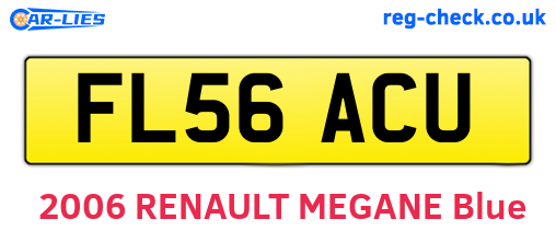 FL56ACU are the vehicle registration plates.