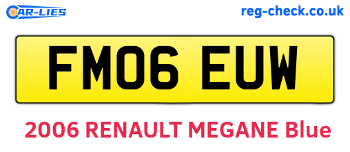 FM06EUW are the vehicle registration plates.