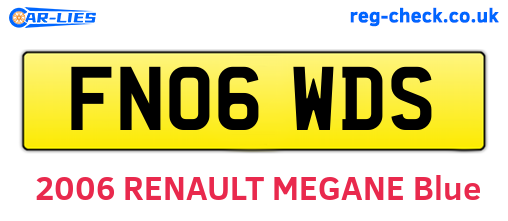 FN06WDS are the vehicle registration plates.