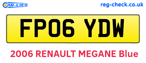 FP06YDW are the vehicle registration plates.