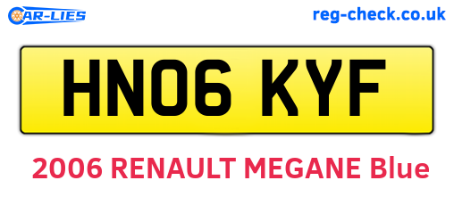 HN06KYF are the vehicle registration plates.