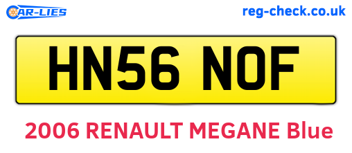 HN56NOF are the vehicle registration plates.