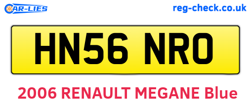 HN56NRO are the vehicle registration plates.