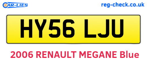 HY56LJU are the vehicle registration plates.