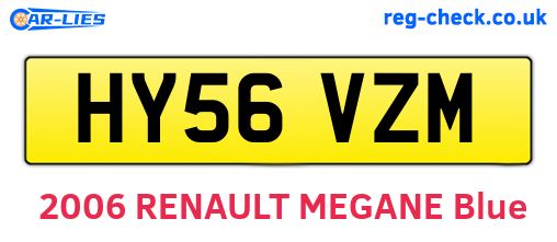HY56VZM are the vehicle registration plates.