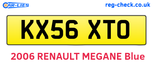 KX56XTO are the vehicle registration plates.