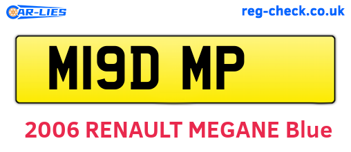 M19DMP are the vehicle registration plates.