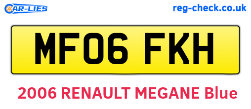 MF06FKH are the vehicle registration plates.