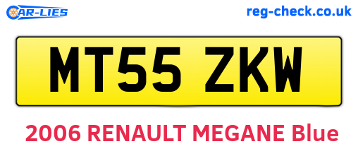 MT55ZKW are the vehicle registration plates.