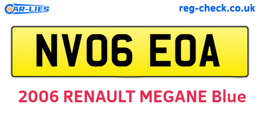 NV06EOA are the vehicle registration plates.
