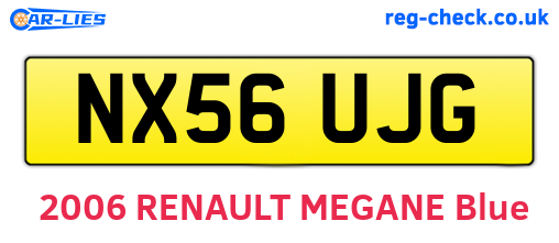 NX56UJG are the vehicle registration plates.