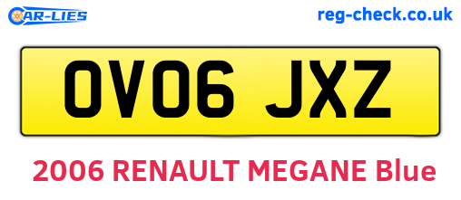 OV06JXZ are the vehicle registration plates.