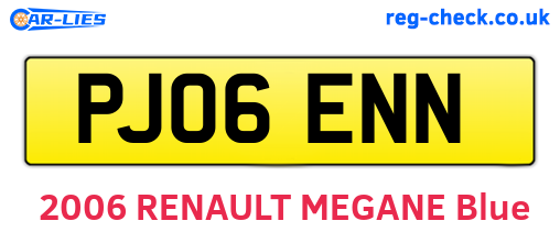 PJ06ENN are the vehicle registration plates.