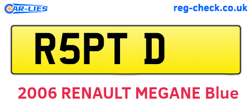 R5PTD are the vehicle registration plates.