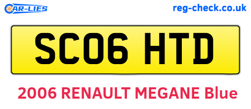 SC06HTD are the vehicle registration plates.