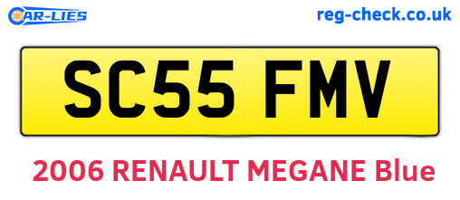 SC55FMV are the vehicle registration plates.
