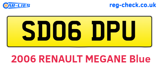 SD06DPU are the vehicle registration plates.
