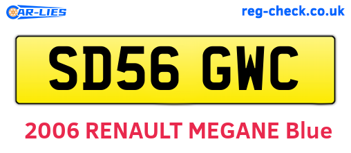 SD56GWC are the vehicle registration plates.