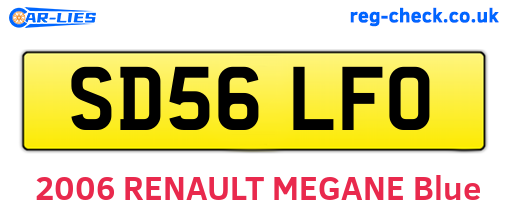 SD56LFO are the vehicle registration plates.