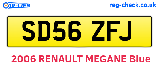 SD56ZFJ are the vehicle registration plates.