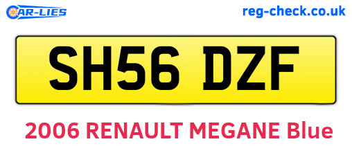 SH56DZF are the vehicle registration plates.