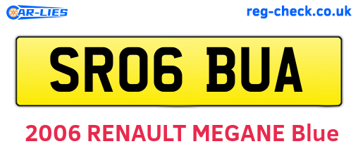 SR06BUA are the vehicle registration plates.