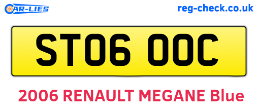 ST06OOC are the vehicle registration plates.
