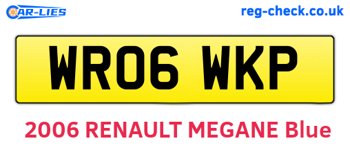 WR06WKP are the vehicle registration plates.