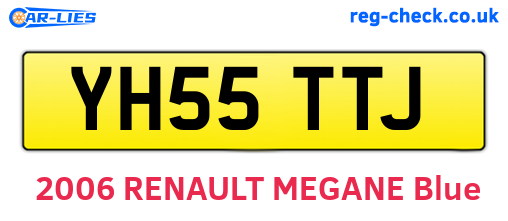 YH55TTJ are the vehicle registration plates.