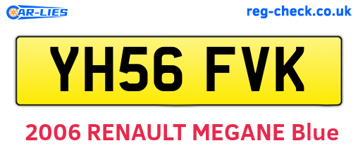 YH56FVK are the vehicle registration plates.