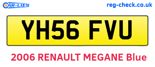 YH56FVU are the vehicle registration plates.